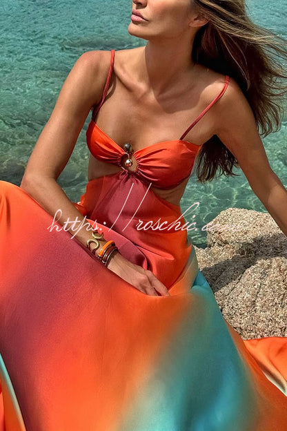 up Vacation Maxi Dress Vivienne Printed Cutout Maxi Dress
