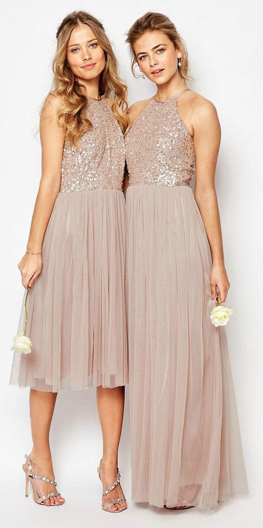 Sequin bridesmaid dress, Halter bridesmaid dress,Custom bridesmaid dress,cheap bridesmaid dress,BDS00001