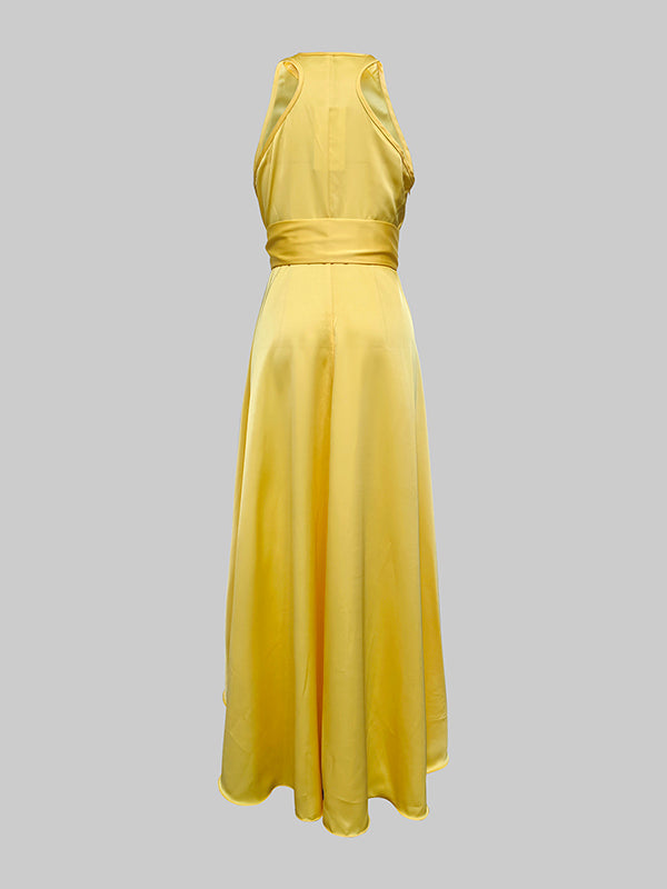 JUJUBE RED Margot High-Low Ruffle Maxi Dress