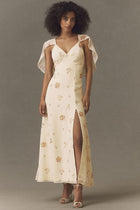 Margot Chiffon Cape Maxi Dress
