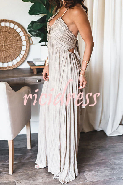 up Light Weight Maxi Dress Marina Printed Halter Maxi Dress