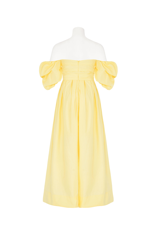 Blue Dahlia Off-Shoulder Puff Sleeve Midi Dress