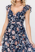 Martina Maxi Dress | Navy Multi - XS