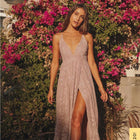 Margot Lace-Up Lace Maxi Dress
