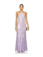 Lena Halter Gown in Purple