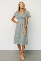Hayward Maxi Dress - Sage Floral Burnout | Baltic Born