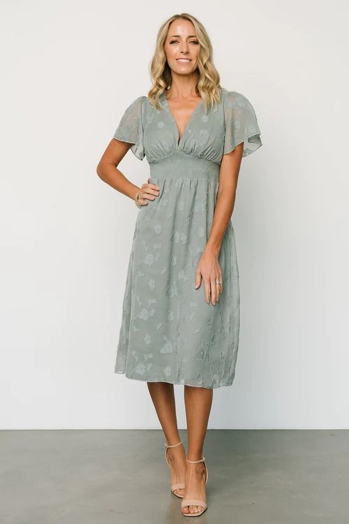 Hayward Maxi Dress - Sage Floral Burnout | Baltic Born