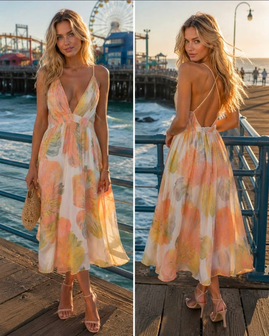 Charmed Colorblock Midi Dress