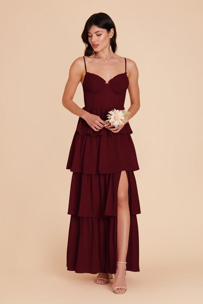 Cabernet Lola Chiffon Midi Dress in Wild Rose