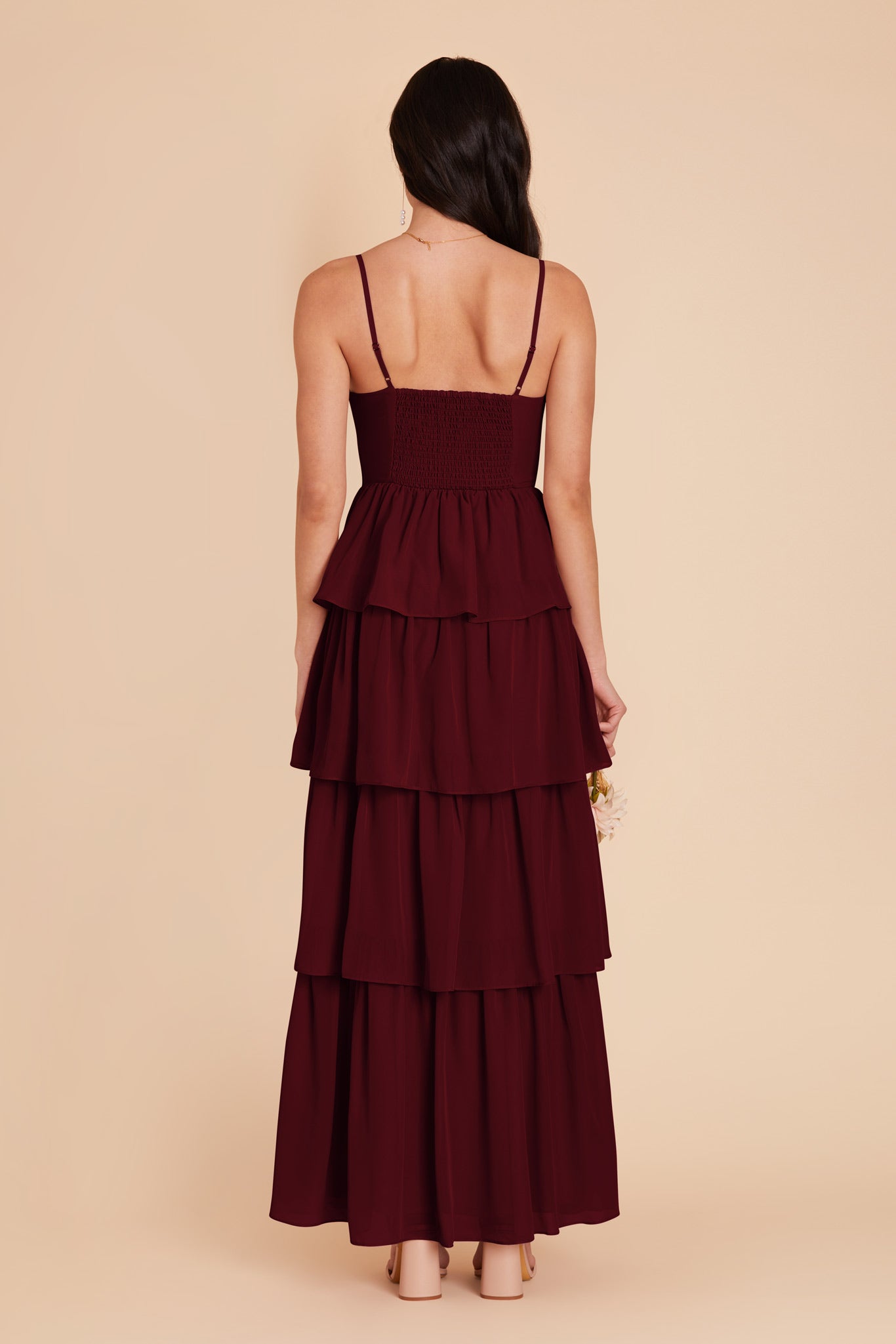 Cabernet Lola Chiffon Midi Dress in Wild Rose