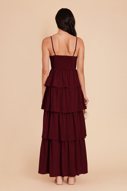 Cabernet Lola Chiffon Midi Dress in Wild Rose