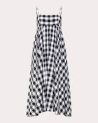 Azeeza Rachel Gingham Cotton Midi Dress - Blackwhite Gingham