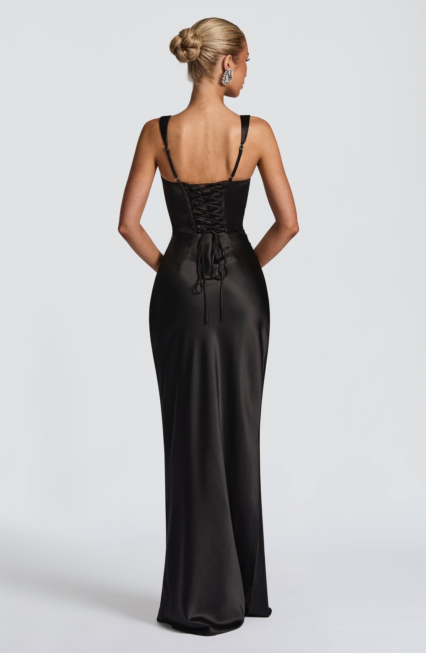 Black Calanthe Sparkle Maxi Dress