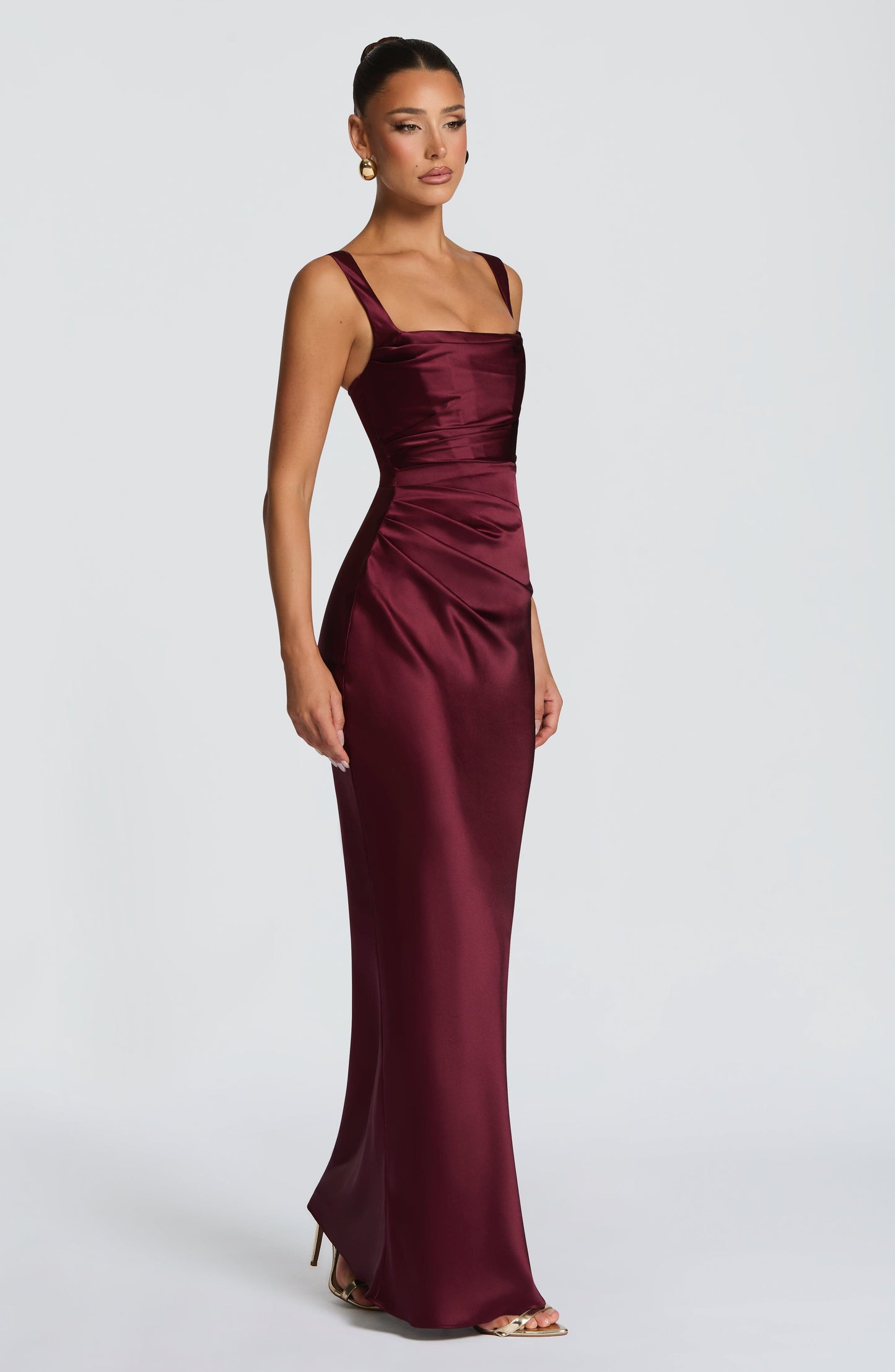 Cherry Lacquer Calanthe Sequin Maxi Dress