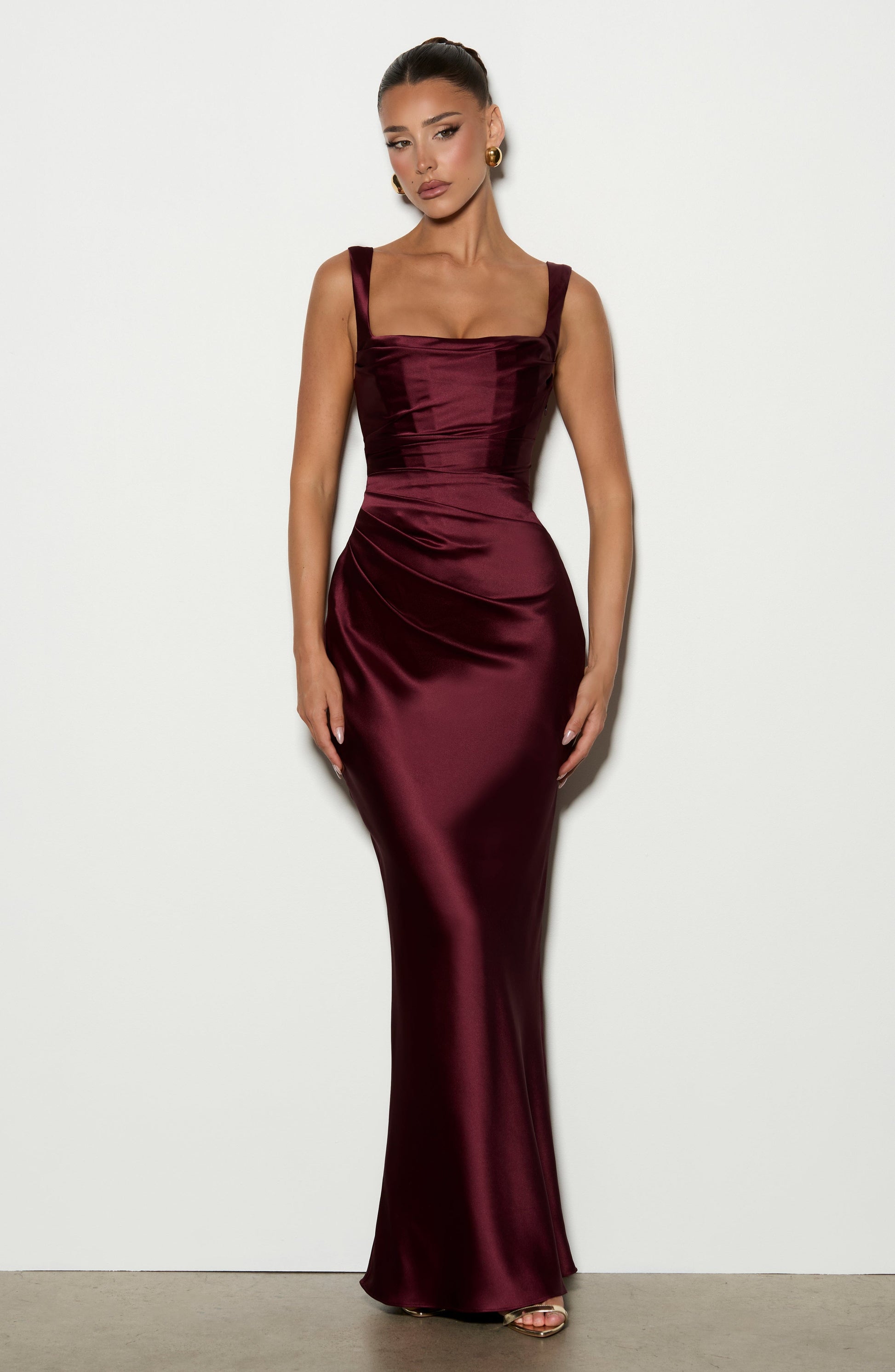 Cherry Lacquer Calanthe Sequin Maxi Dress