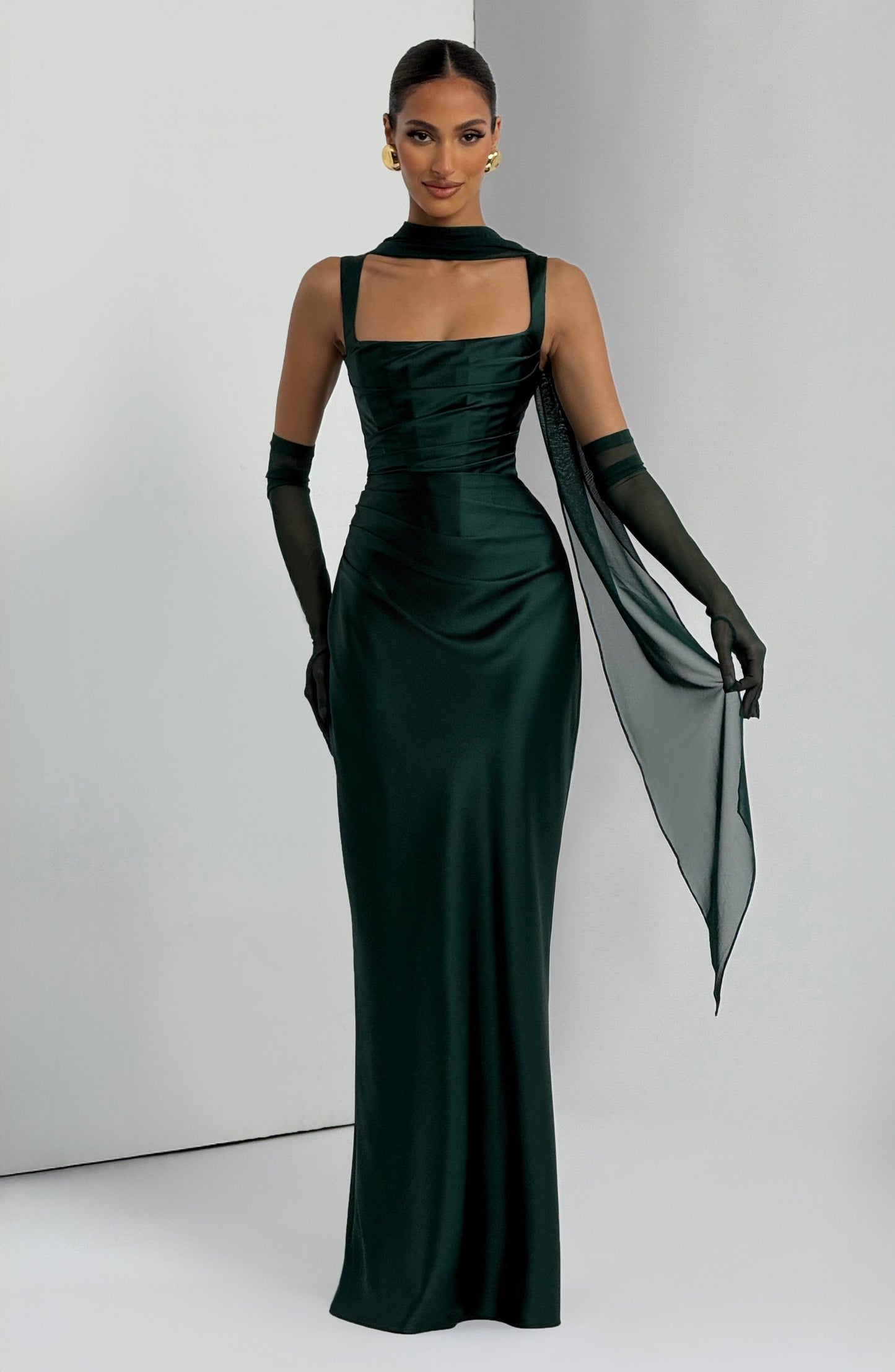 Emerald Calanthe Sequin Maxi Dress