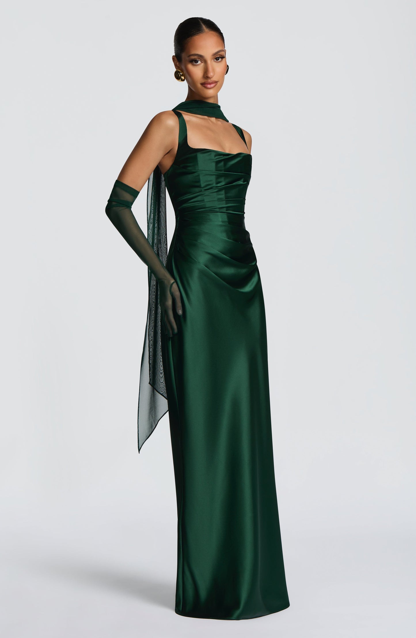 Emerald Calanthe Sparkle Maxi Dress