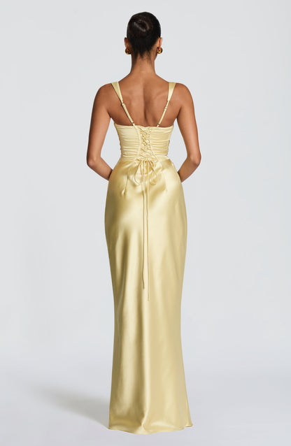 Lemon Calanthe Sparkle Maxi Dress