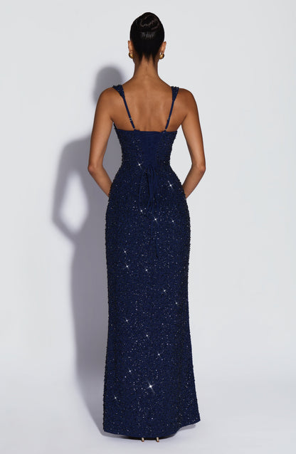 SABINE Maxi Dress - Navy Sparkle
