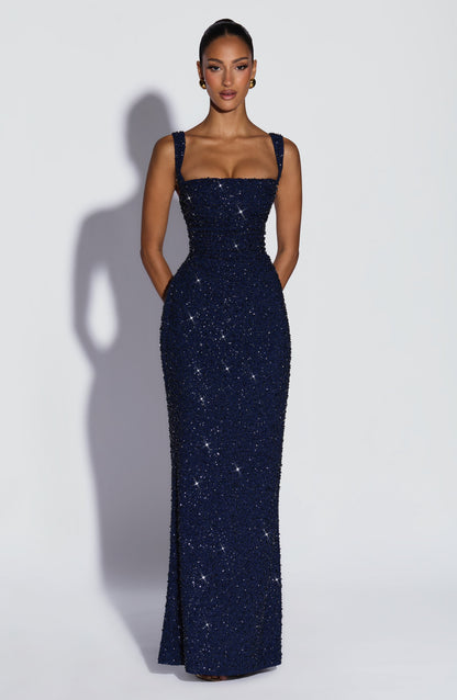 SABINE Maxi Dress - Navy Sparkle