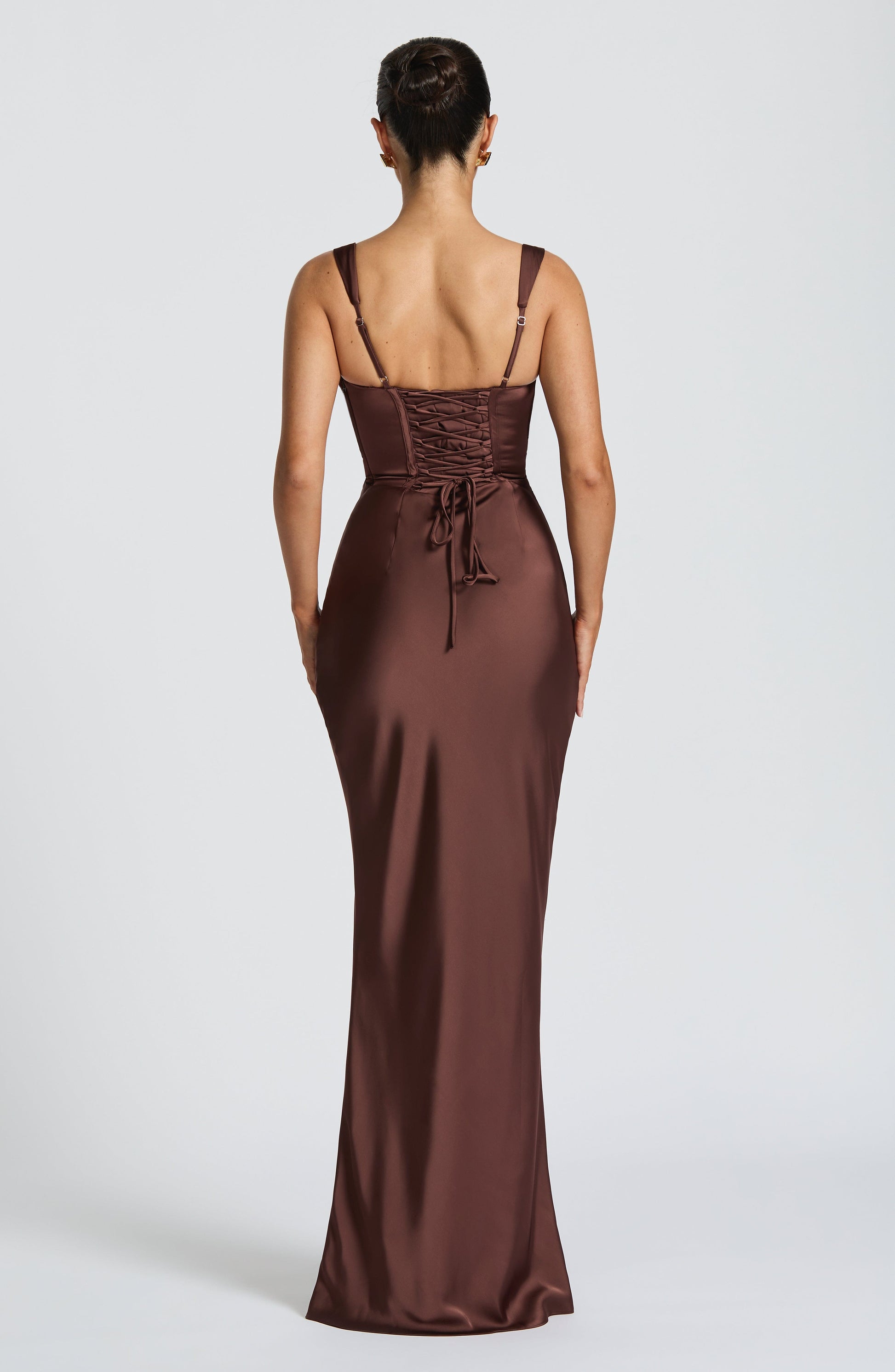 SABINE Maxi Dress - Plum Brown