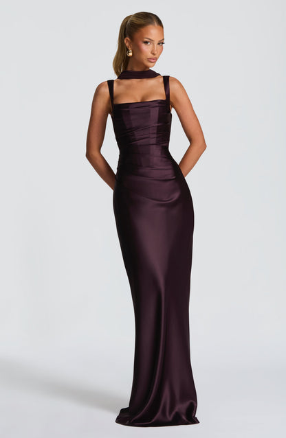 SABINE Maxi Dress - Plum