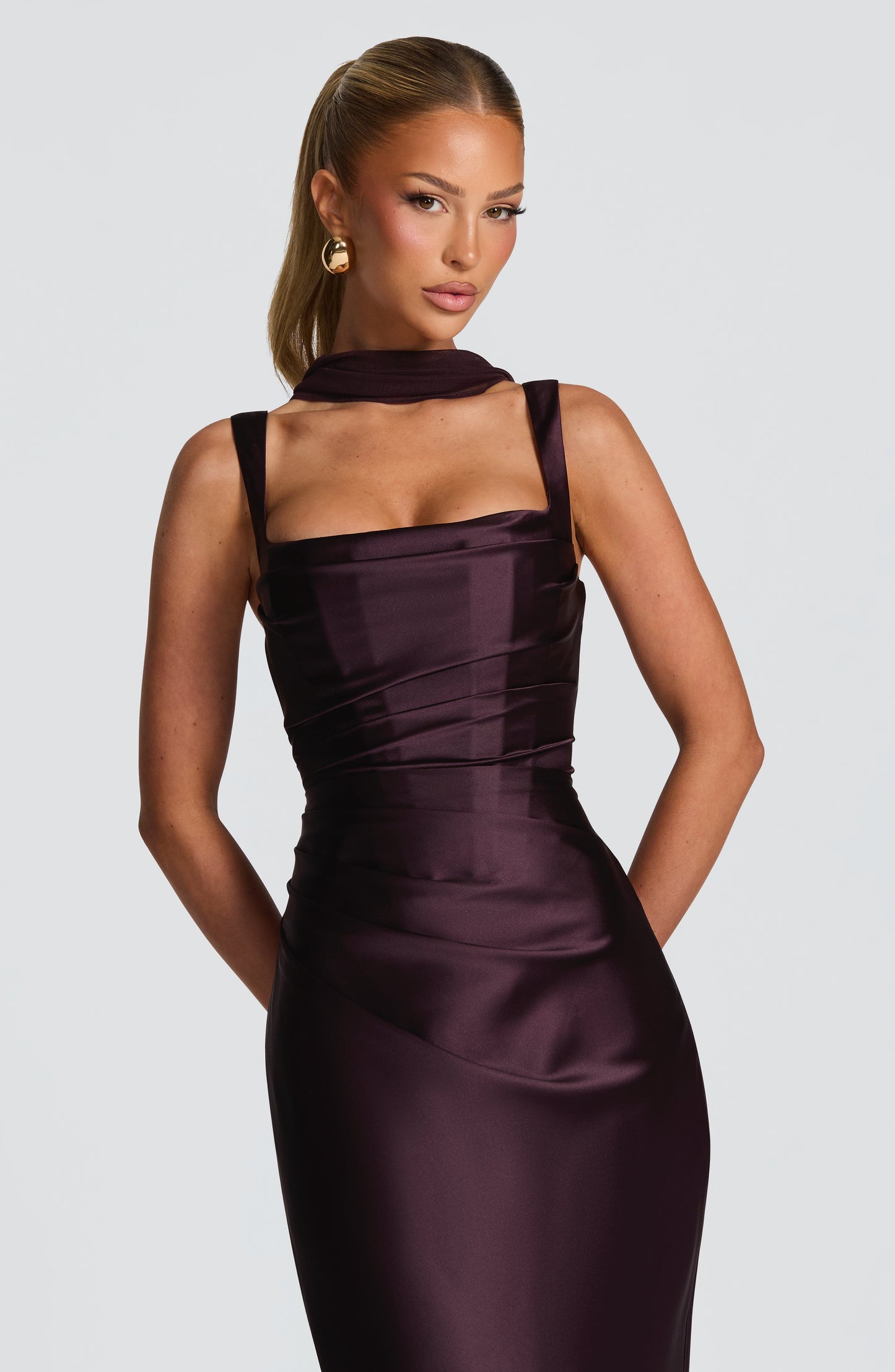 SABINE Maxi Dress - Plum