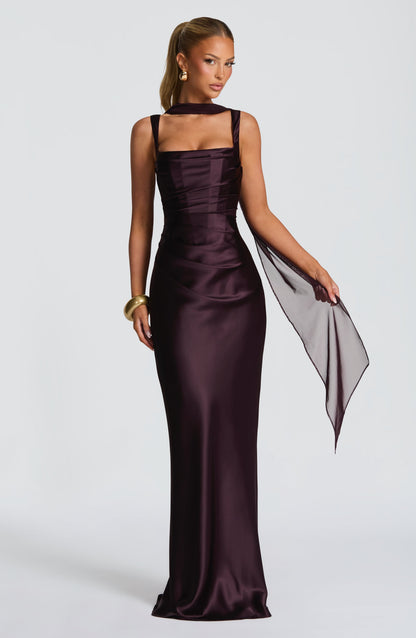 SABINE Maxi Dress - Plum
