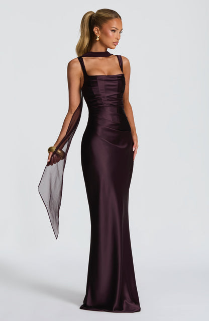 SABINE Maxi Dress - Plum