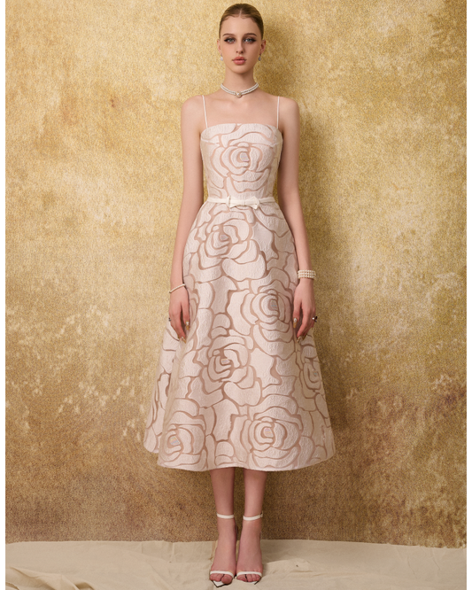 White Margot Crepe Maxi Dress