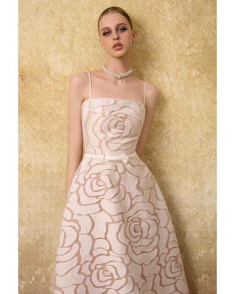 White Margot Crepe Maxi Dress