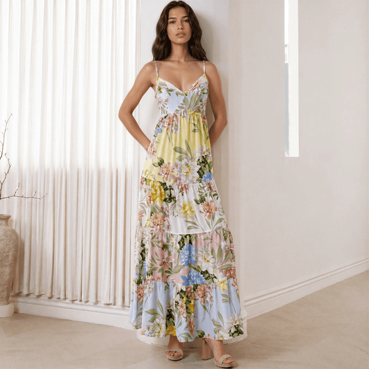 LOVE SPIRIT MIX Calypso Silk Charmeuse Dress