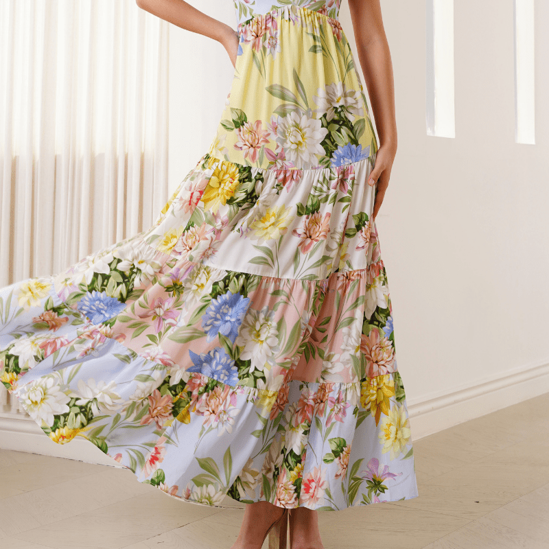 LOVE SPIRIT MIX Calypso Silk Charmeuse Dress