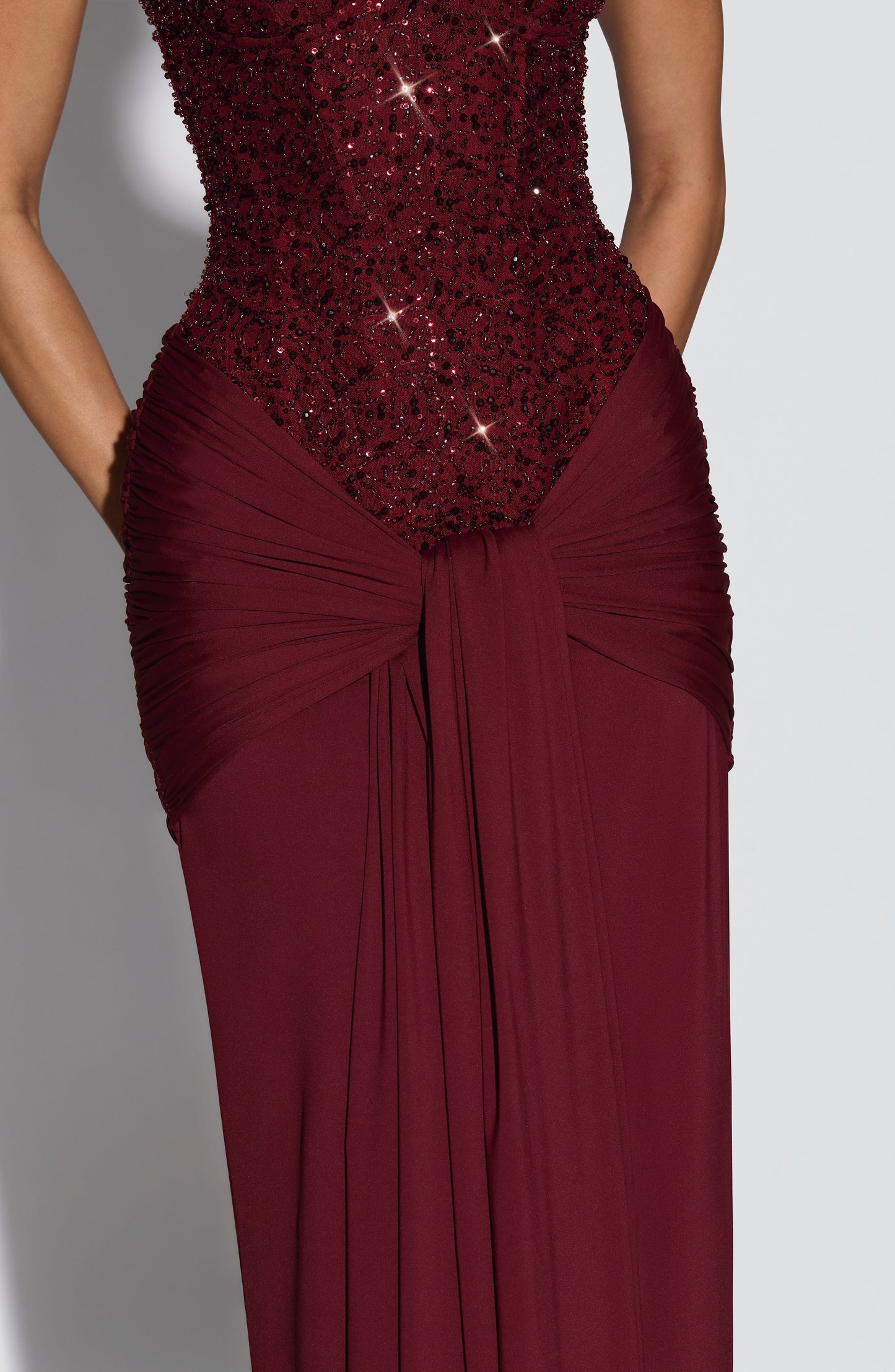 Burgundy Carina Plum Maxi Dress