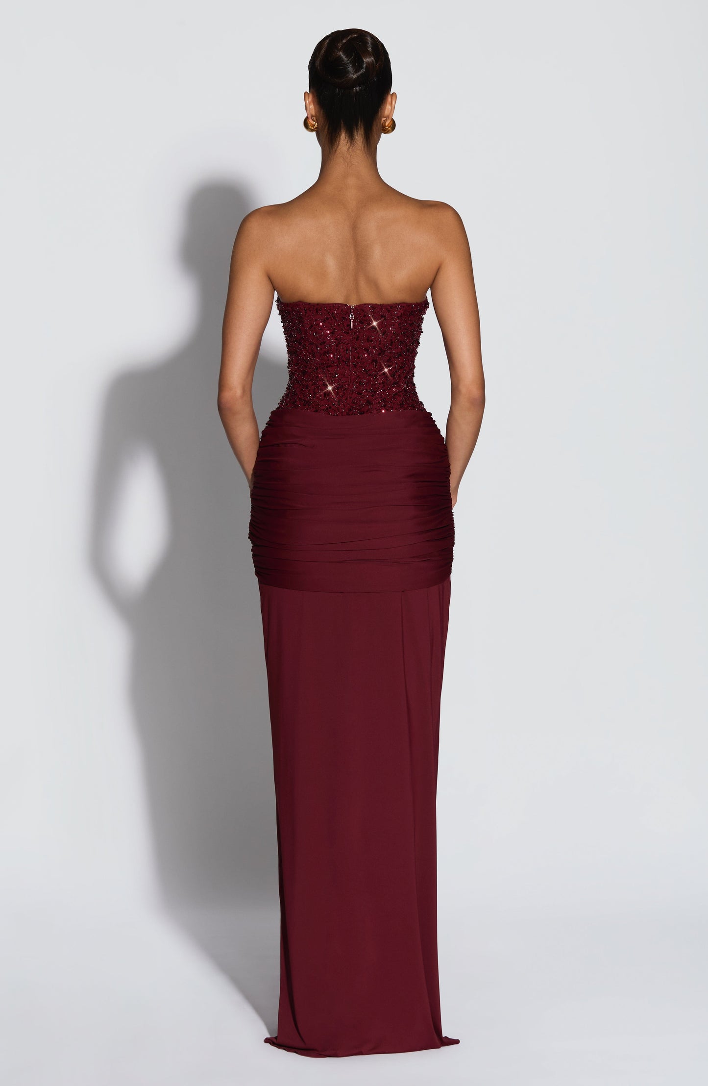 Burgundy Carina Plum Maxi Dress