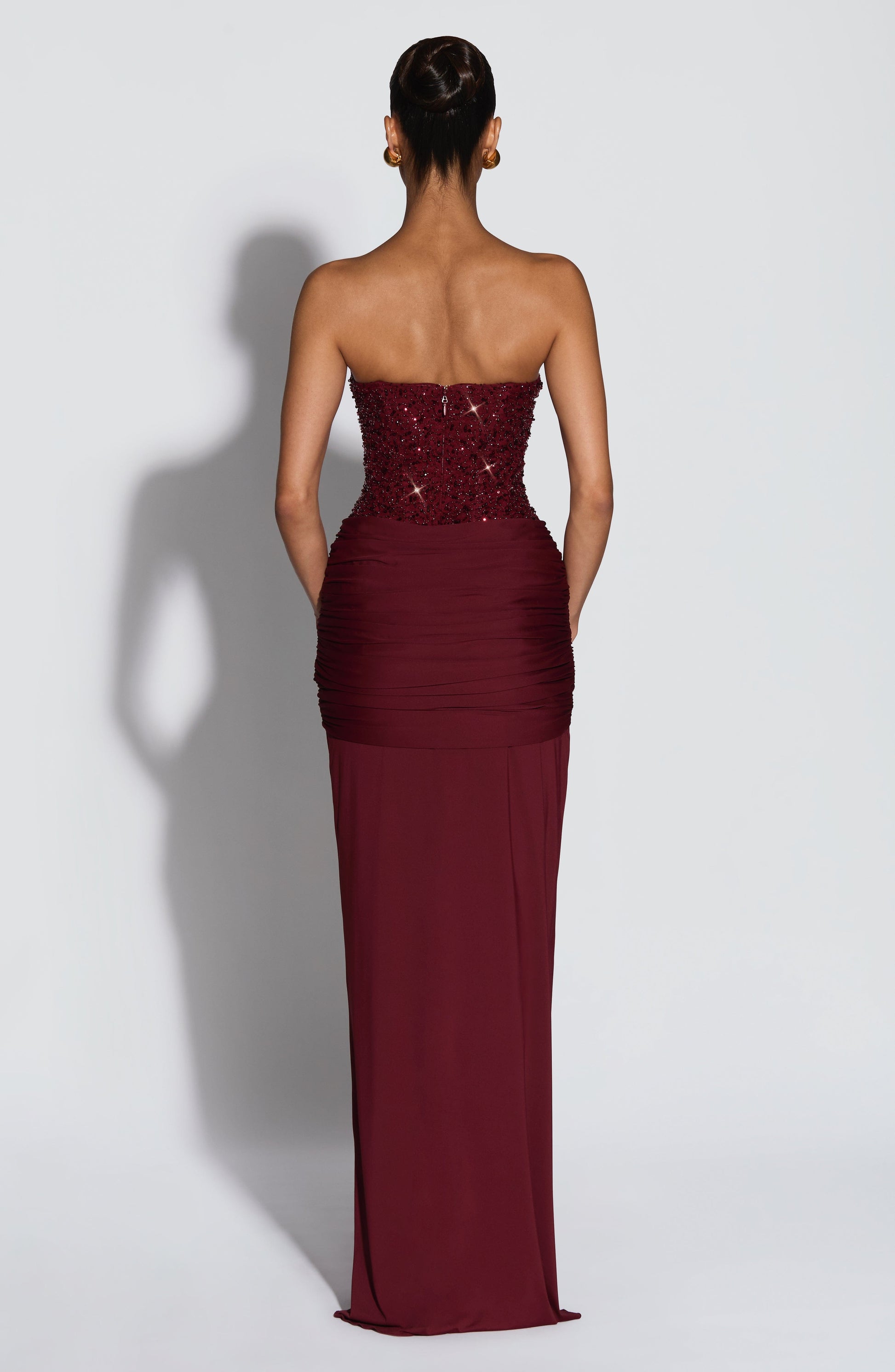 Burgundy Carina Plum Maxi Dress