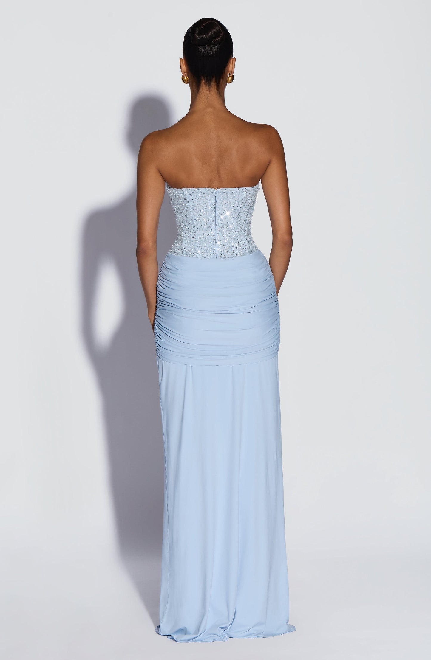 Glacier Blue Carina Plum Maxi Dress