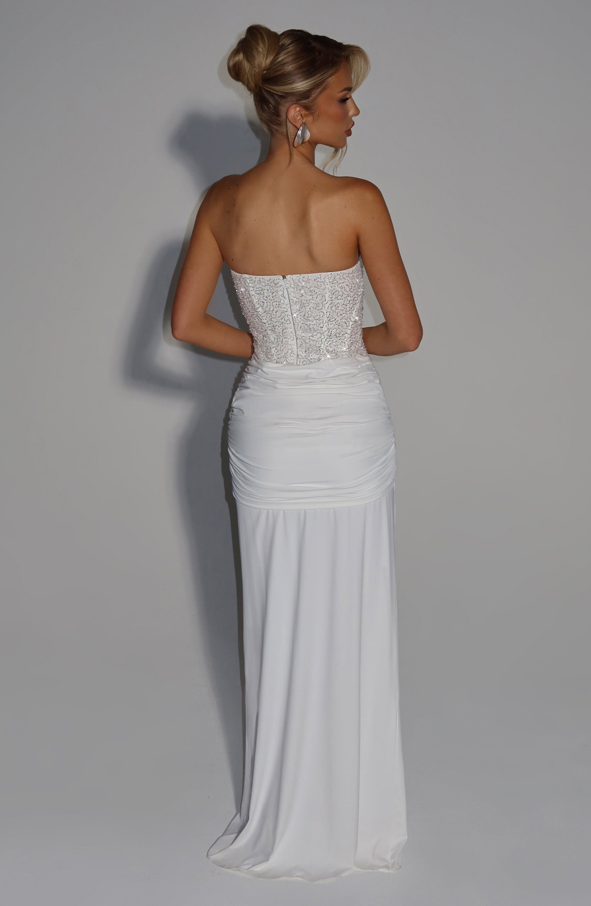 Ivory Carina Plum Maxi Dress
