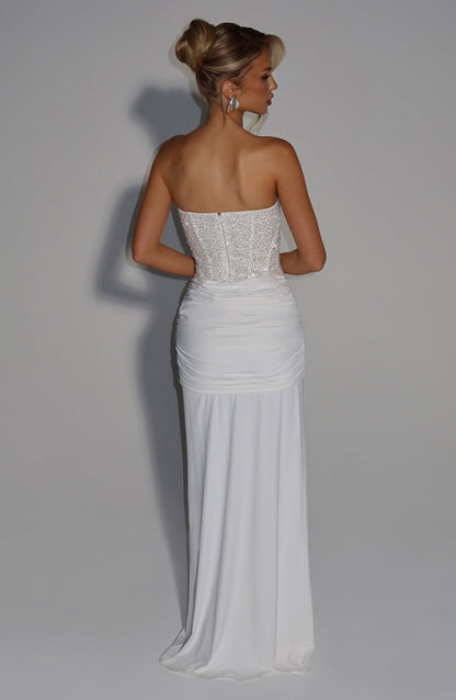 Ivory Carina Plum Maxi Dress