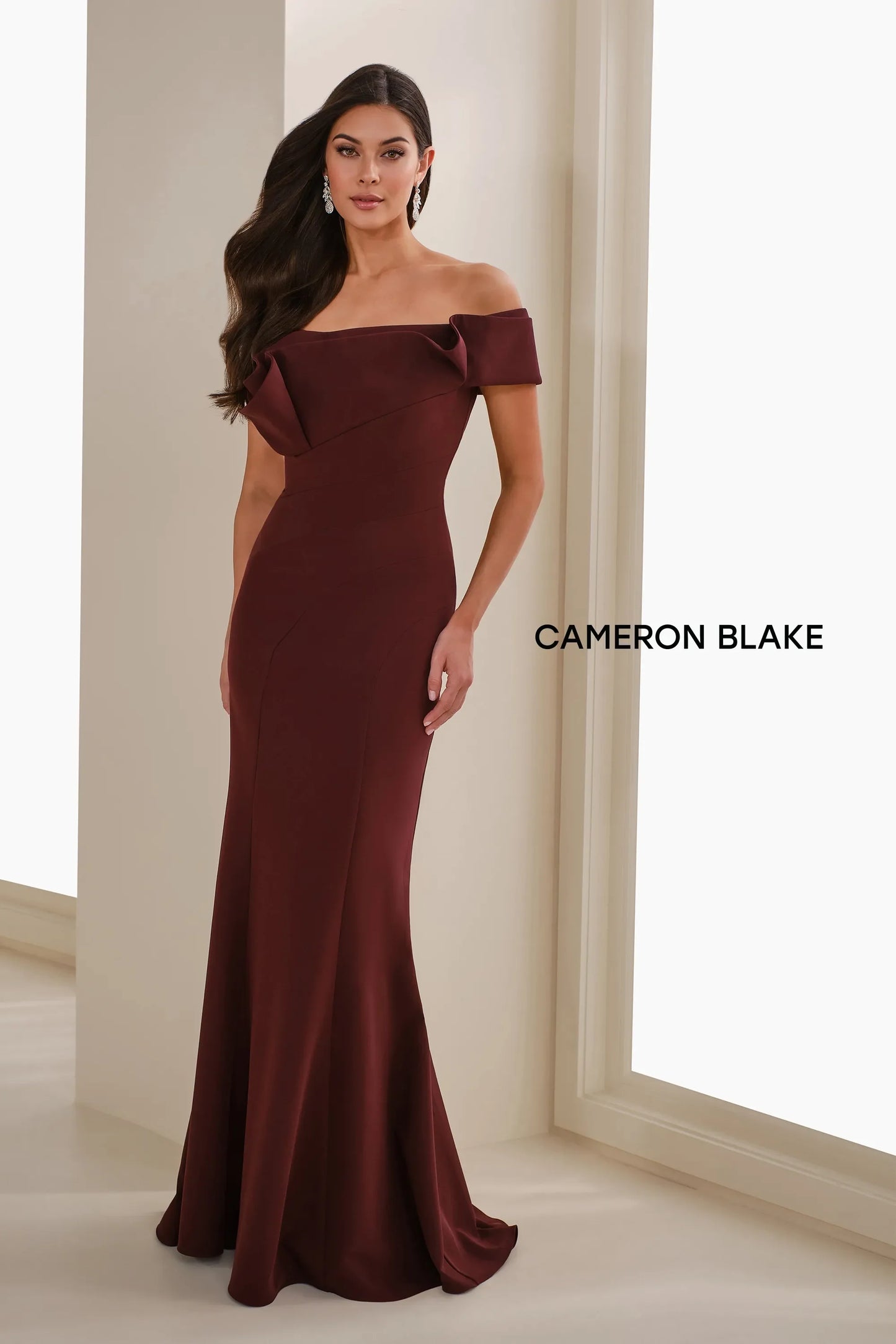 Eggplant Vivienne Mermaid Evening Dress in Eggplant