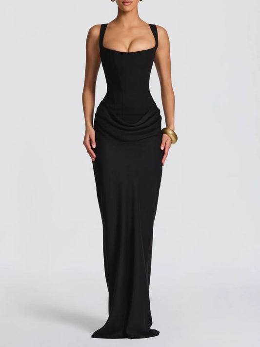 Margot Sleeveless Crepe Gown