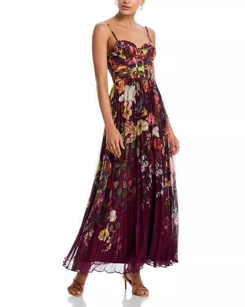 Margot Pleated Floral Guest Dress