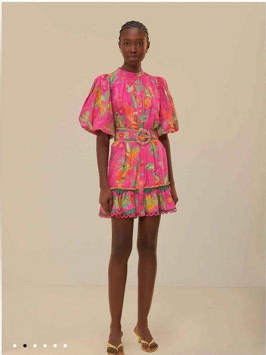 Alessandra Floral Belted Mini Dress