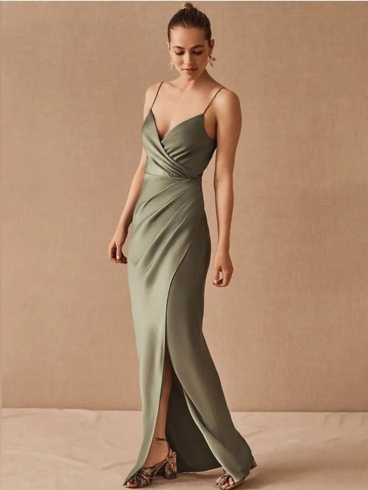 Freya Satin Charmeuse Maxi Dress