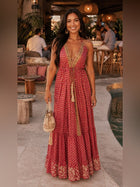 Margot Boho Halter Maxi Dress