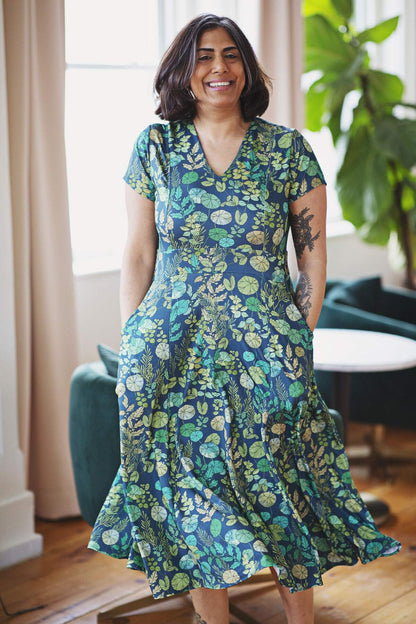 Growing A Garden Cecelia Crimson Midi Dress