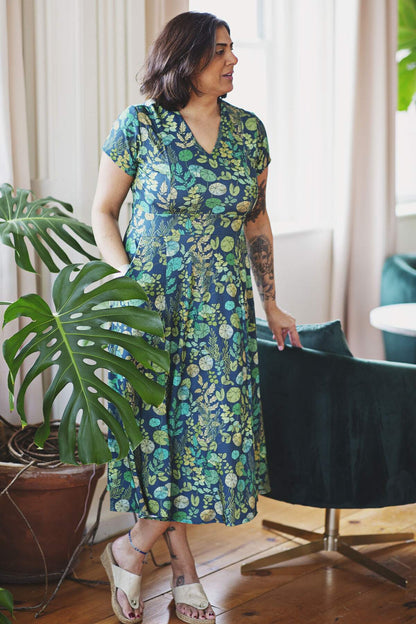 Growing A Garden Cecelia Crimson Midi Dress