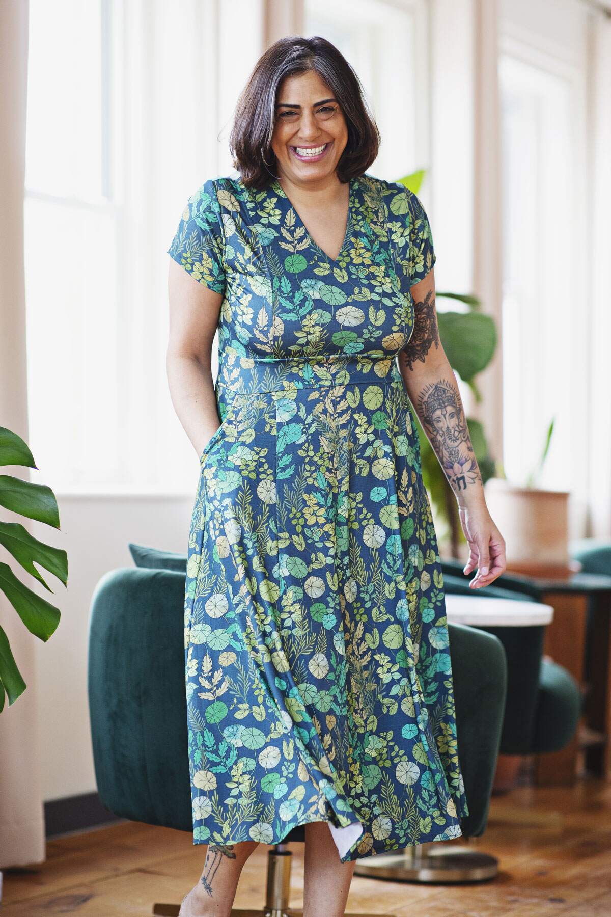 Growing A Garden Cecelia Crimson Midi Dress