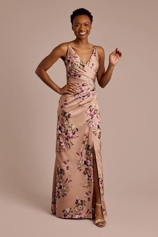 Galina Charmeuse Draped Bridesmaid Dress