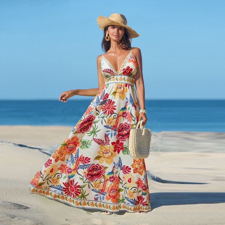 Margot Floral Print Maxi Dress